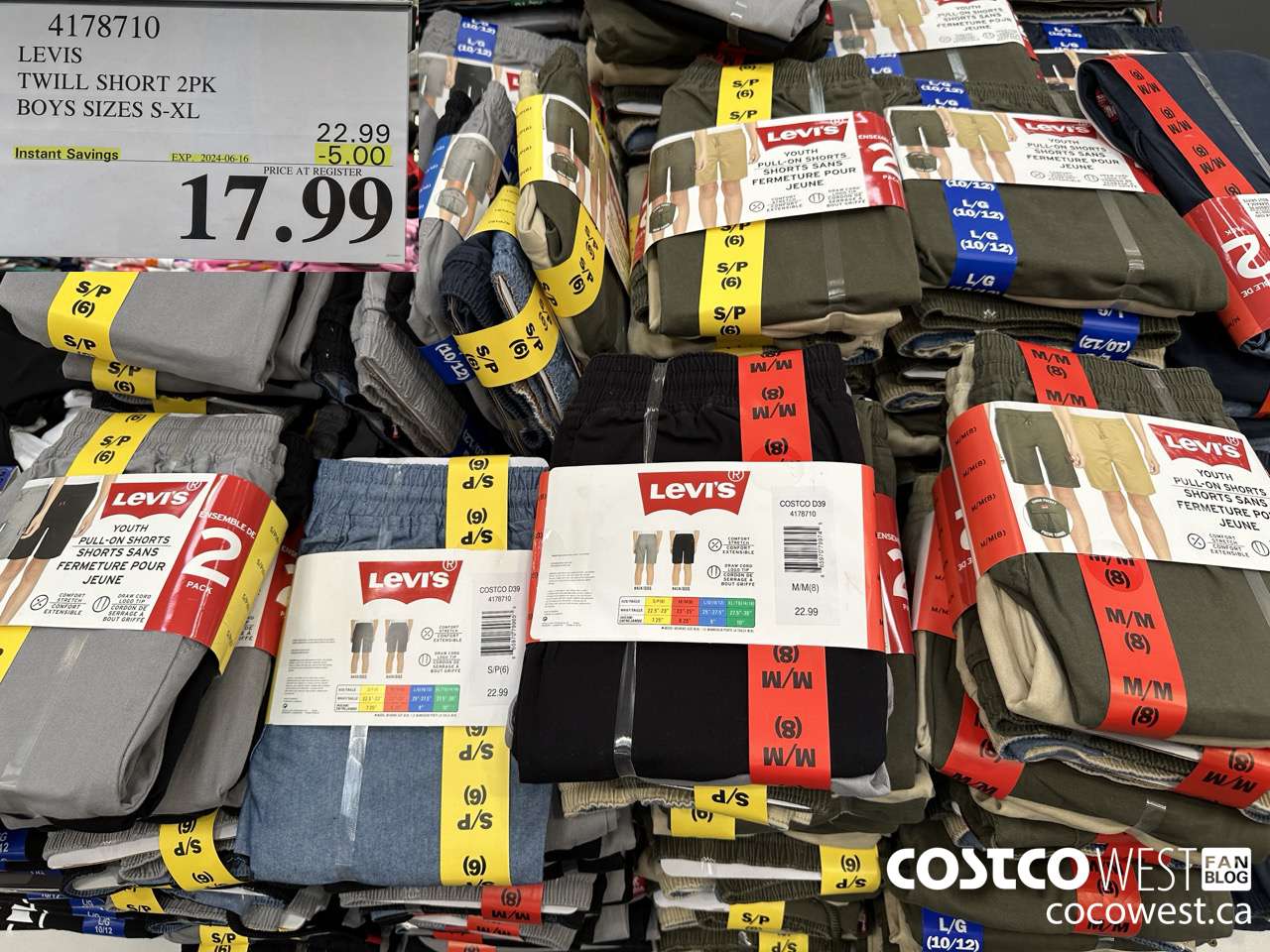 4178710 LEVIS TWILL SHORT 2PK BOYS SIZES S-XL ($5.00 INSTANT SAVINGS EXPIRES ON 2024-06-16) $17.99