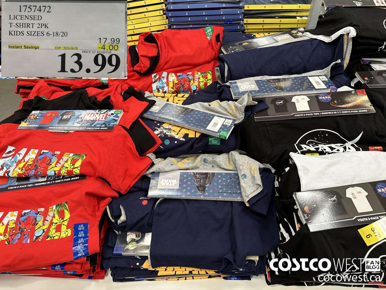 1757472 LICENSED T-SHIRT 2PK KIDS SIZES 6-18/20 ($4.00 INSTANT SAVINGS EXPIRES ON 2024-06-09) $13.99