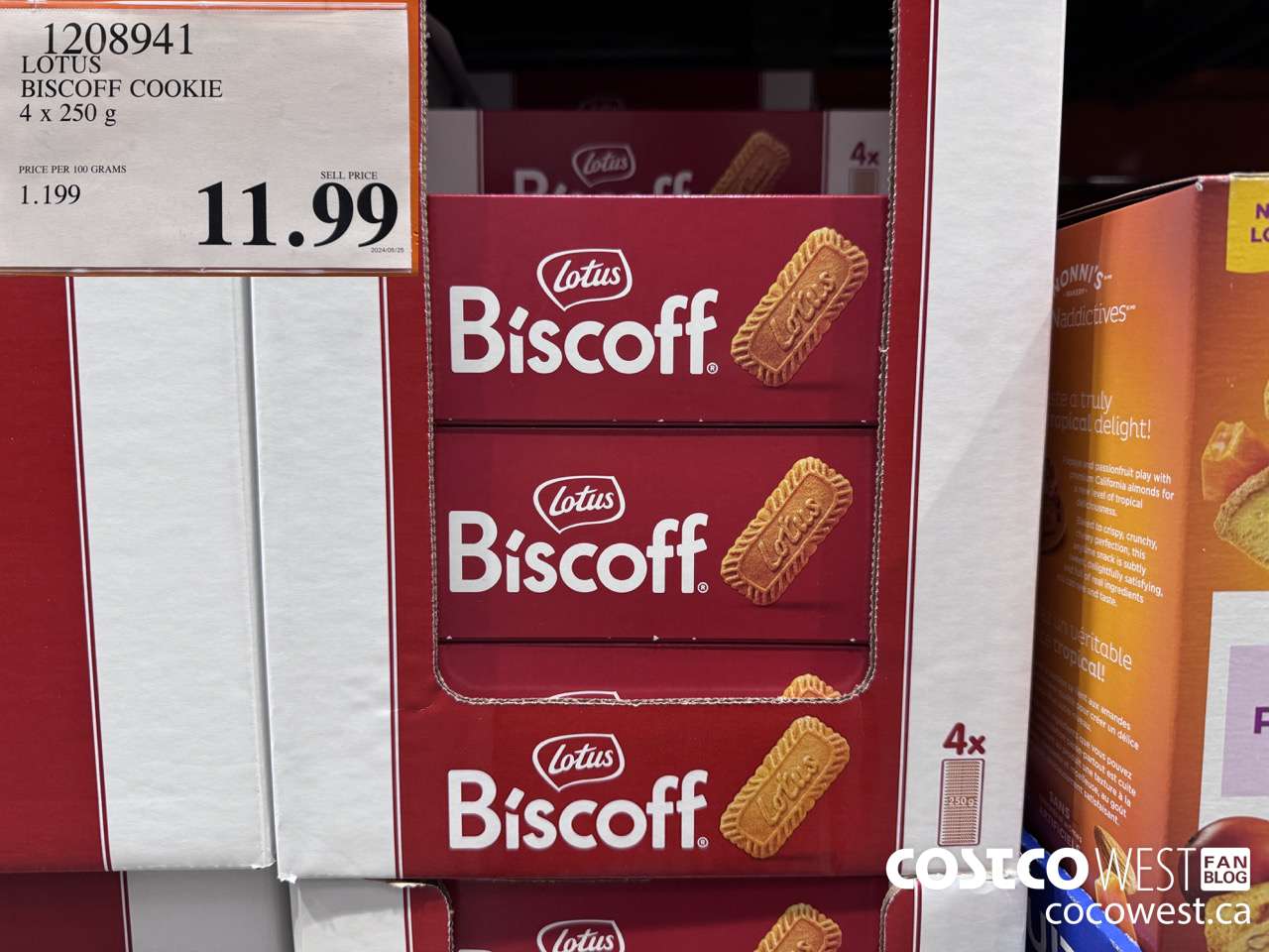 1208941 LOTUS BISCOFF COOKIE 4 x 250 g $11.99