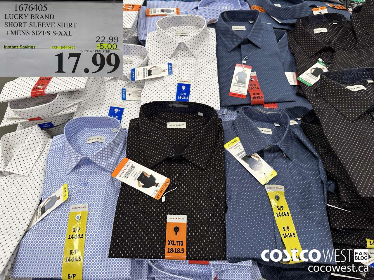 1676405 LUCKY BRAND SHORT SLEEVE SHIRT MENS SIZES S-XXL ($5.00 INSTANT SAVINGS EXPIRES ON 2024-06-30) $17.99