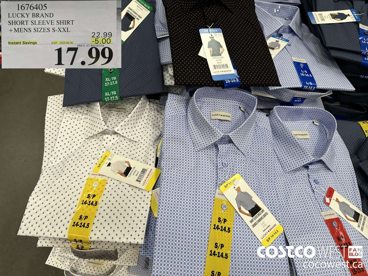 1676405 LUCKY BRAND SHORT SLEEVE SHIRT MENS SIZES S-XXL ($5.00 INSTANT SAVINGS EXPIRES ON 2024-06-30) $17.99