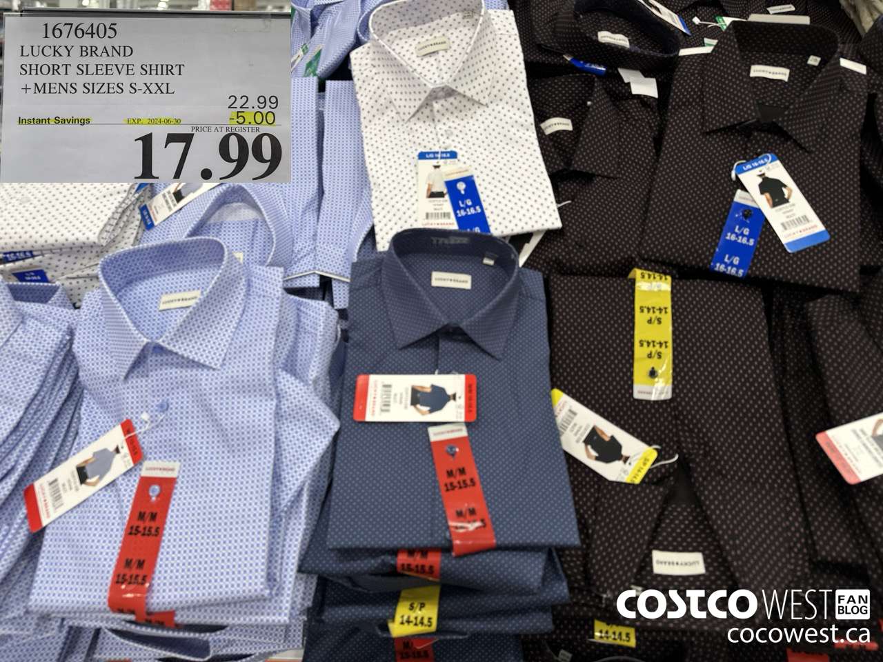 1676405 LUCKY BRAND SHORT SLEEVE SHIRT MENS SIZES S-XXL ($5.00 INSTANT SAVINGS EXPIRES ON 2024-06-30) $17.99