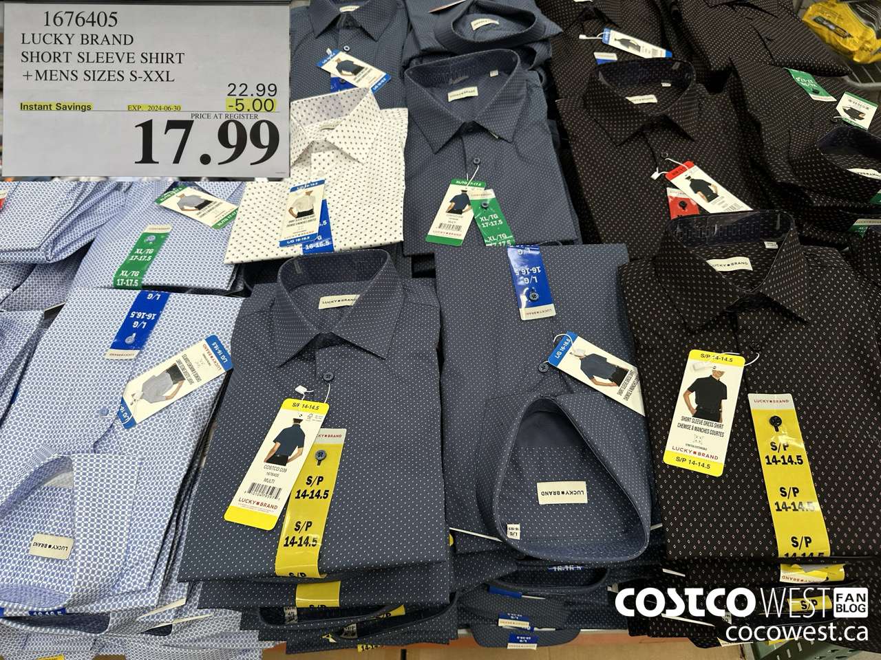 1676405 LUCKY BRAND SHORT SLEEVE SHIRT MENS SIZES S-XXL ($5.00 INSTANT SAVINGS EXPIRES ON 2024-06-30) $17.99