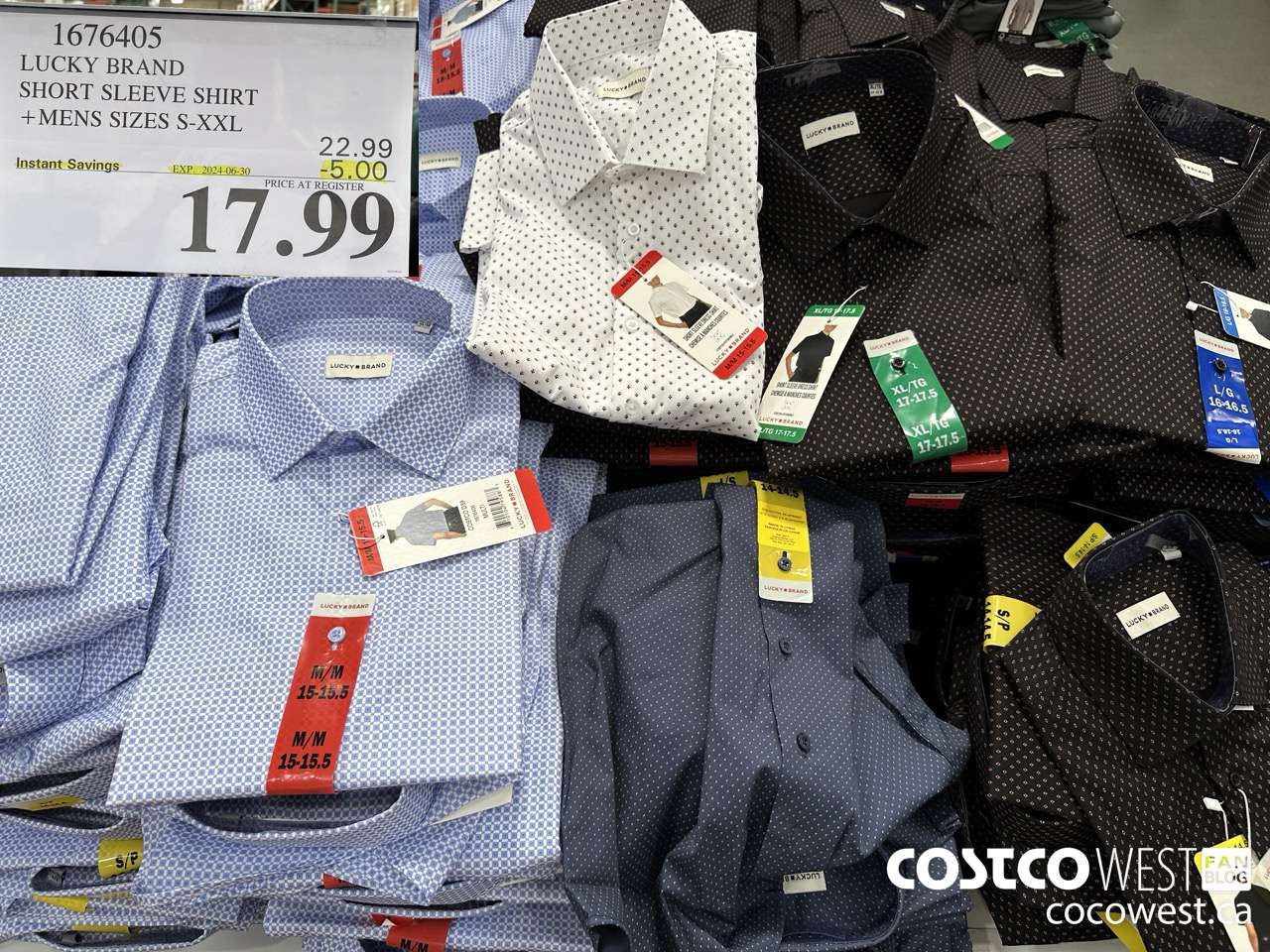 1676405 LUCKY BRAND SHORT SLEEVE SHIRT MENS SIZES S-XXL ($5.00 INSTANT SAVINGS EXPIRES ON 2024-06-30) $17.99