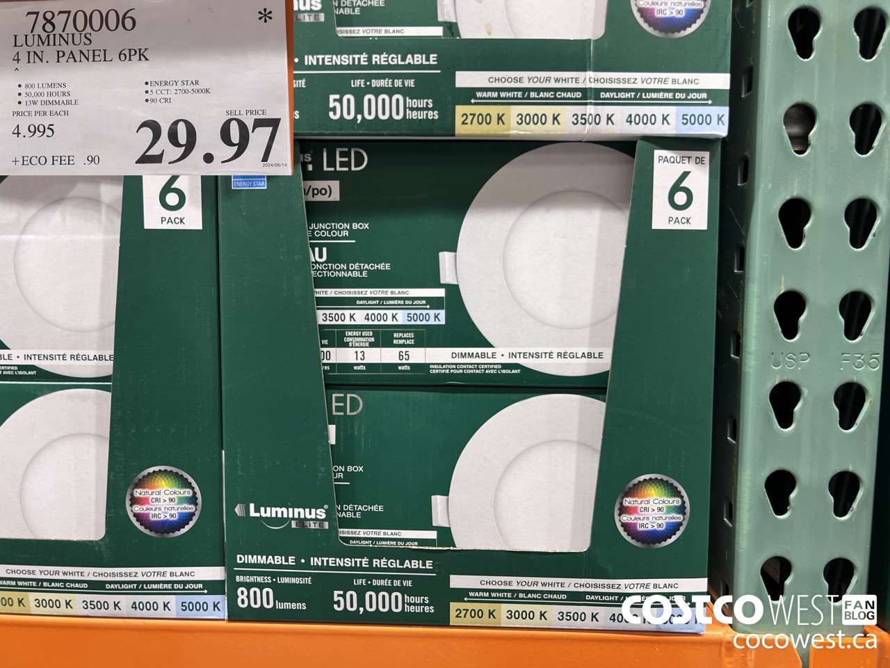 7870006 LUMINUS 4 IN. PANEL 6PK $29.97