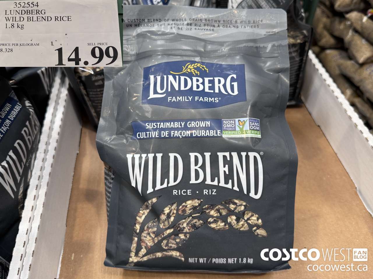 352554 LUNDBERG WILD BLEND RICE 1.8KG $14.99