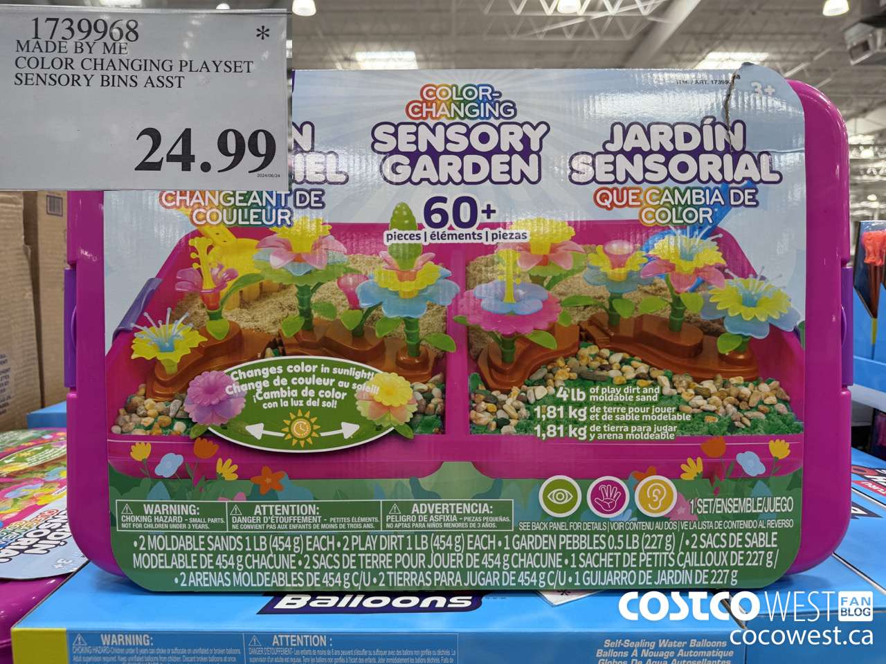 1739968 MADE BY ME COLOR CHANGING PLAYSET SENSORY BINS ASST  $24.99