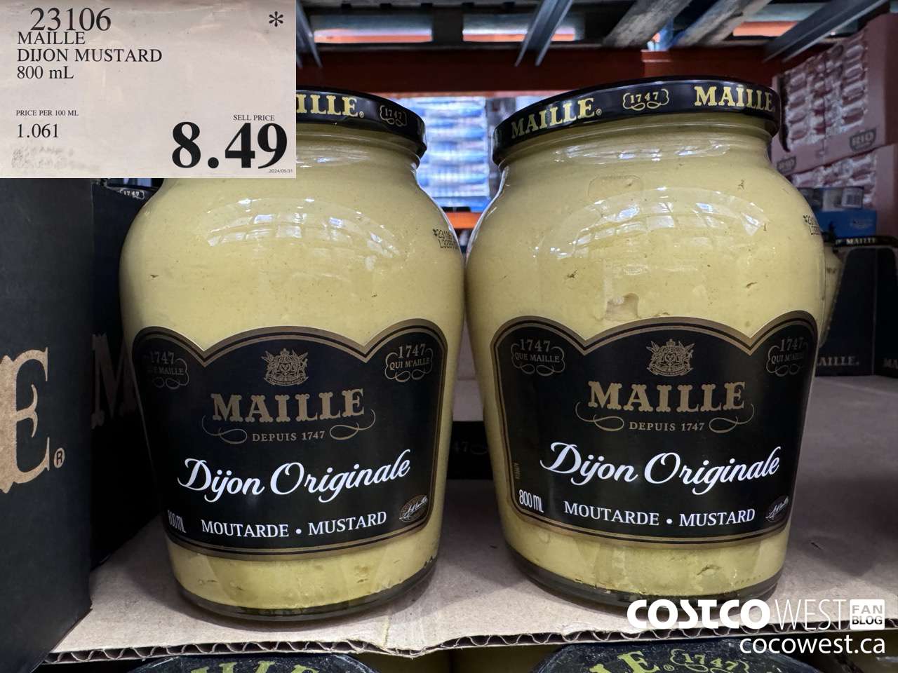 23106 MAILLE DIJON MUSTARD 800 ML $8.49