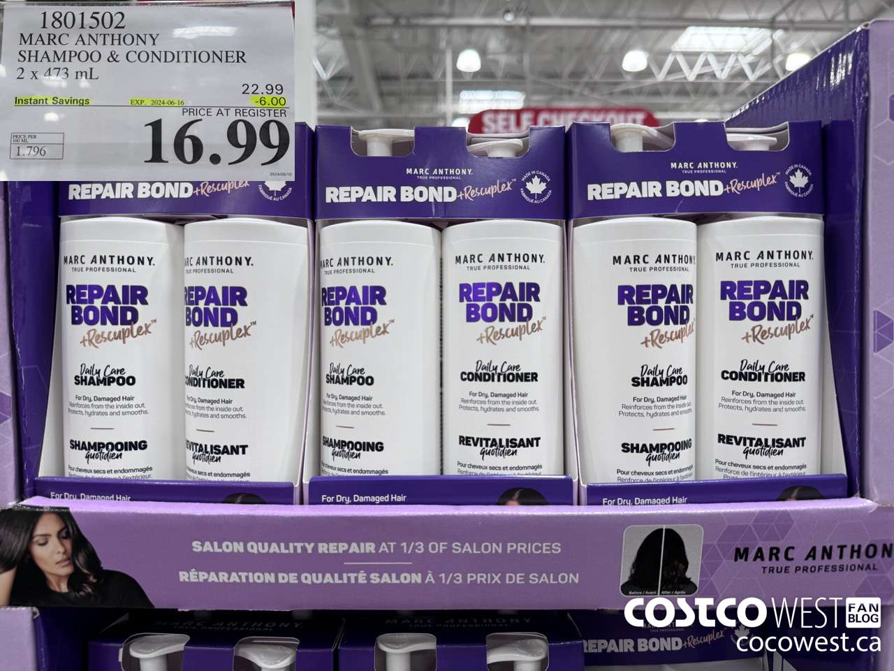 1801502 MARC ANTHONY SHAMPOO & CONDITIONER 2 X 473 ML ($6.00 INSTANT SAVINGS EXPIRES ON 2024-06-16) $16.99