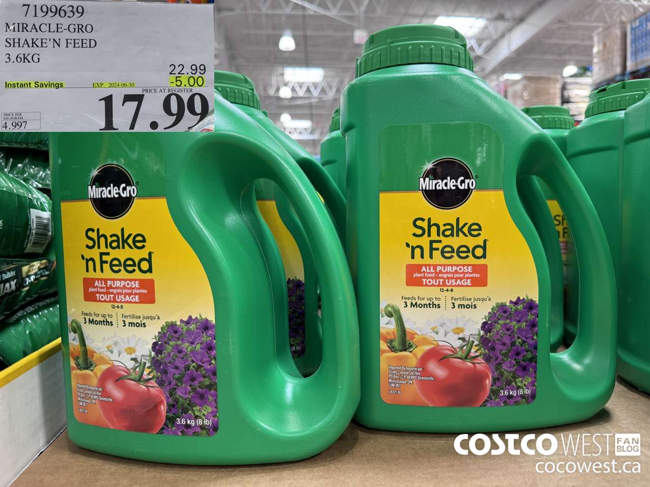7199639 MIRACLE-GRO SHAKE'N FEED 3.6KG ($5.00 INSTANT SAVINGS EXPIRES ON 2024-06-30) $17.99