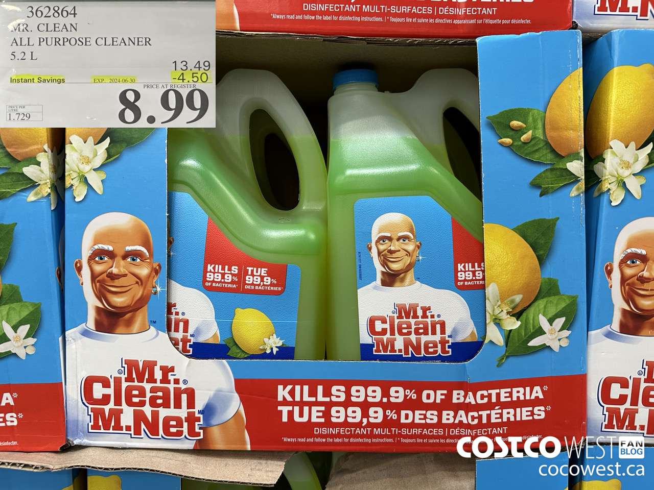 362864 MR. CLEAN ALL PURPOSE CLEANER 5.2 L ($4.50 INSTANT SAVINGS EXPIRES ON 2024-06-30) $8.99