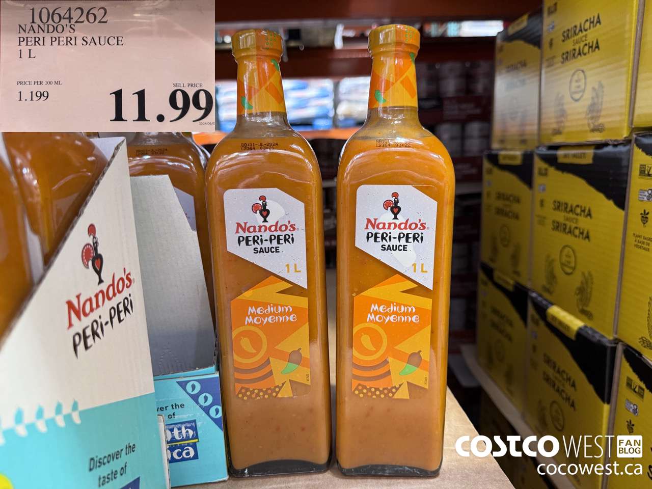 1064262 NANDO'S PERI-PERI SAUCE 1 L $11.99