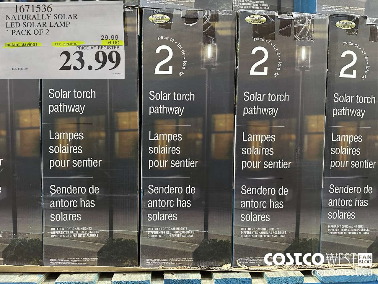 1671536 NATURALLY SOLAR LED SOLAR LAMP PACK OF 2 ($6.00 INSTANT SAVINGS EXPIRES ON 2024-06-09) $23.99