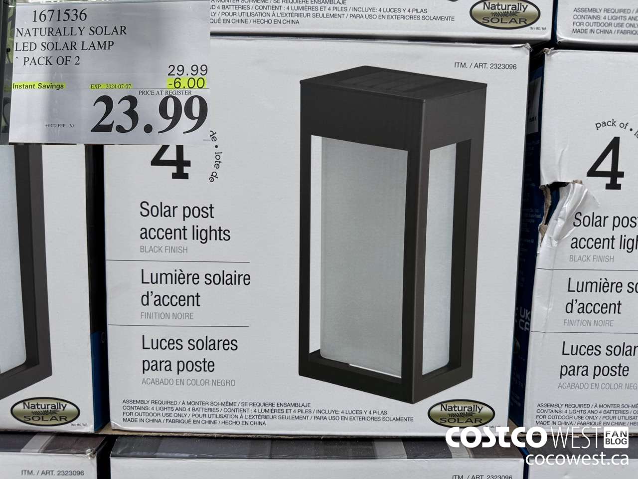 1671536 NATURALLY SOLAR LED SOLAR LAMP PACK OF 2 ($6.00 INSTANT SAVINGS EXPIRES ON 2024-07-07) $23.99