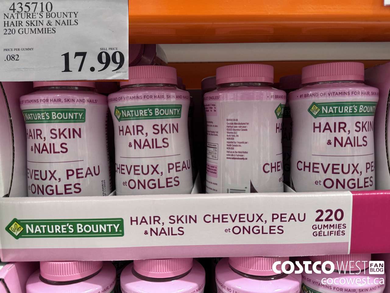 435710 NATURE'S BOUNTY HAIR SKIN & NAILS 220 GUMMIES $17.99