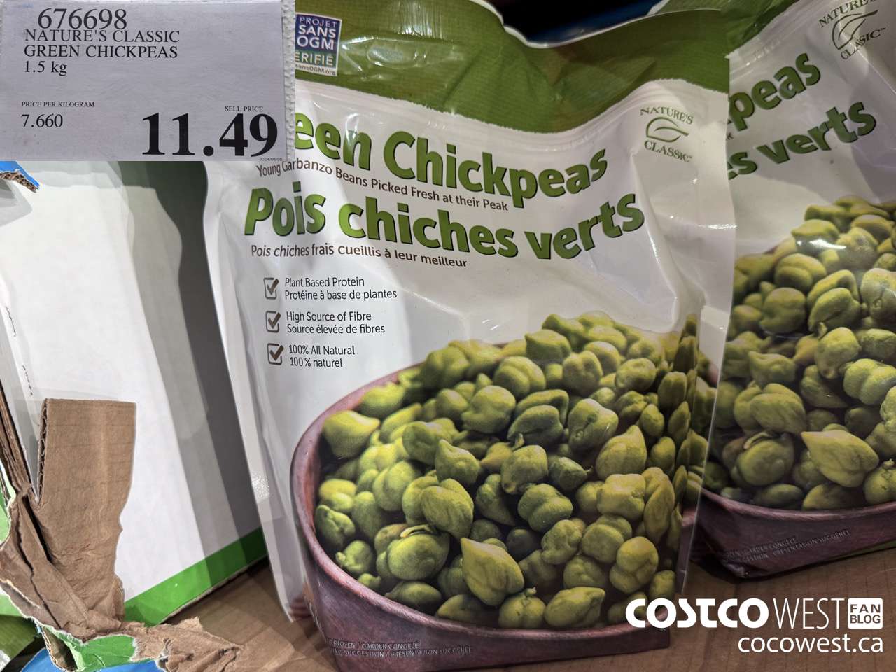 676698 NATURE'S CLASSIC GREEN CHICKPEAS 1.5 kg $11.49