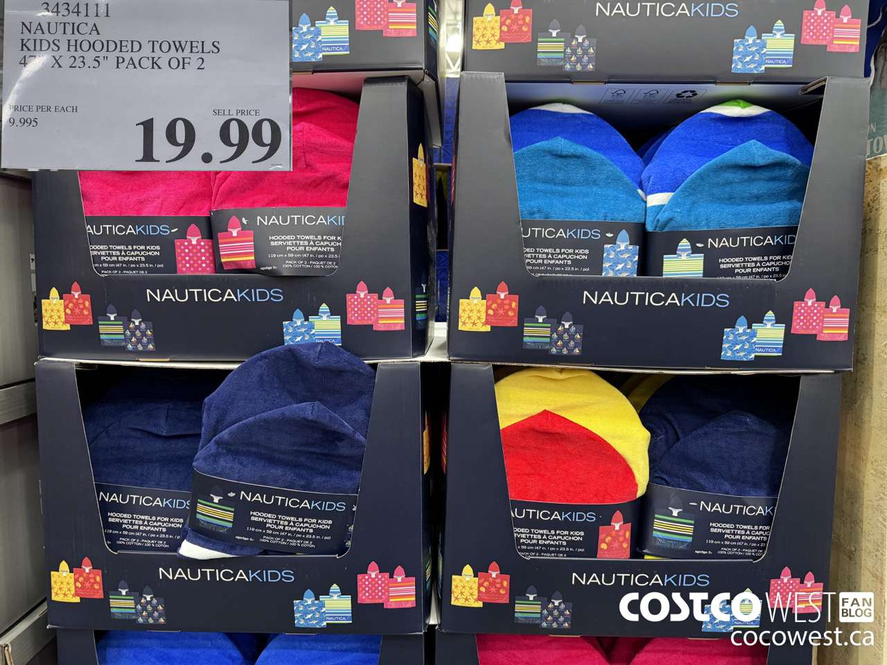 3434111 NAUTICA KIDS HOODED TOWELS 47