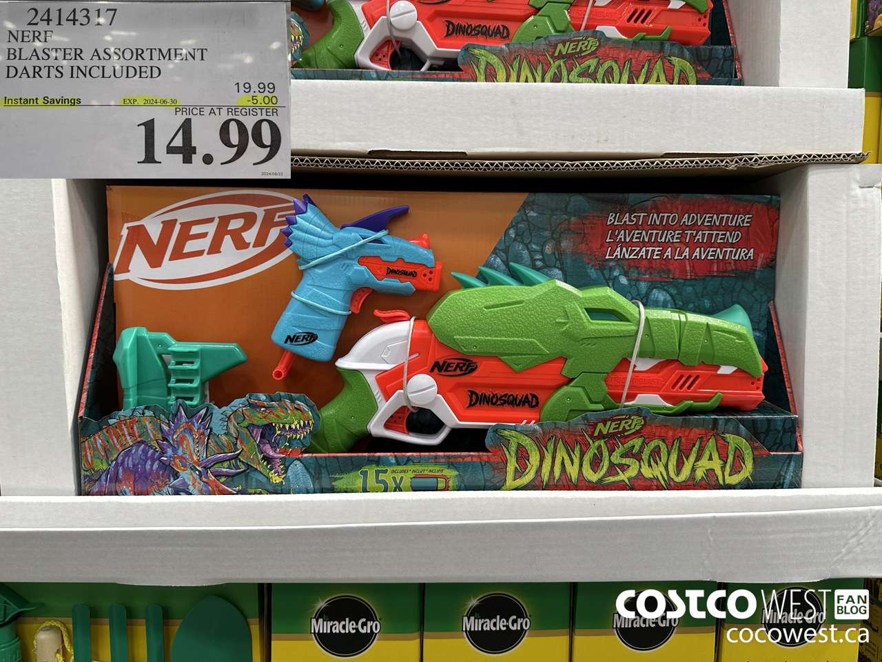 2414317 NERF BLASTER ASSORTMENT DARTS INCLUDED ($5.00 INSTANT SAVINGS EXPIRES ON 2024-06-30) $14.99