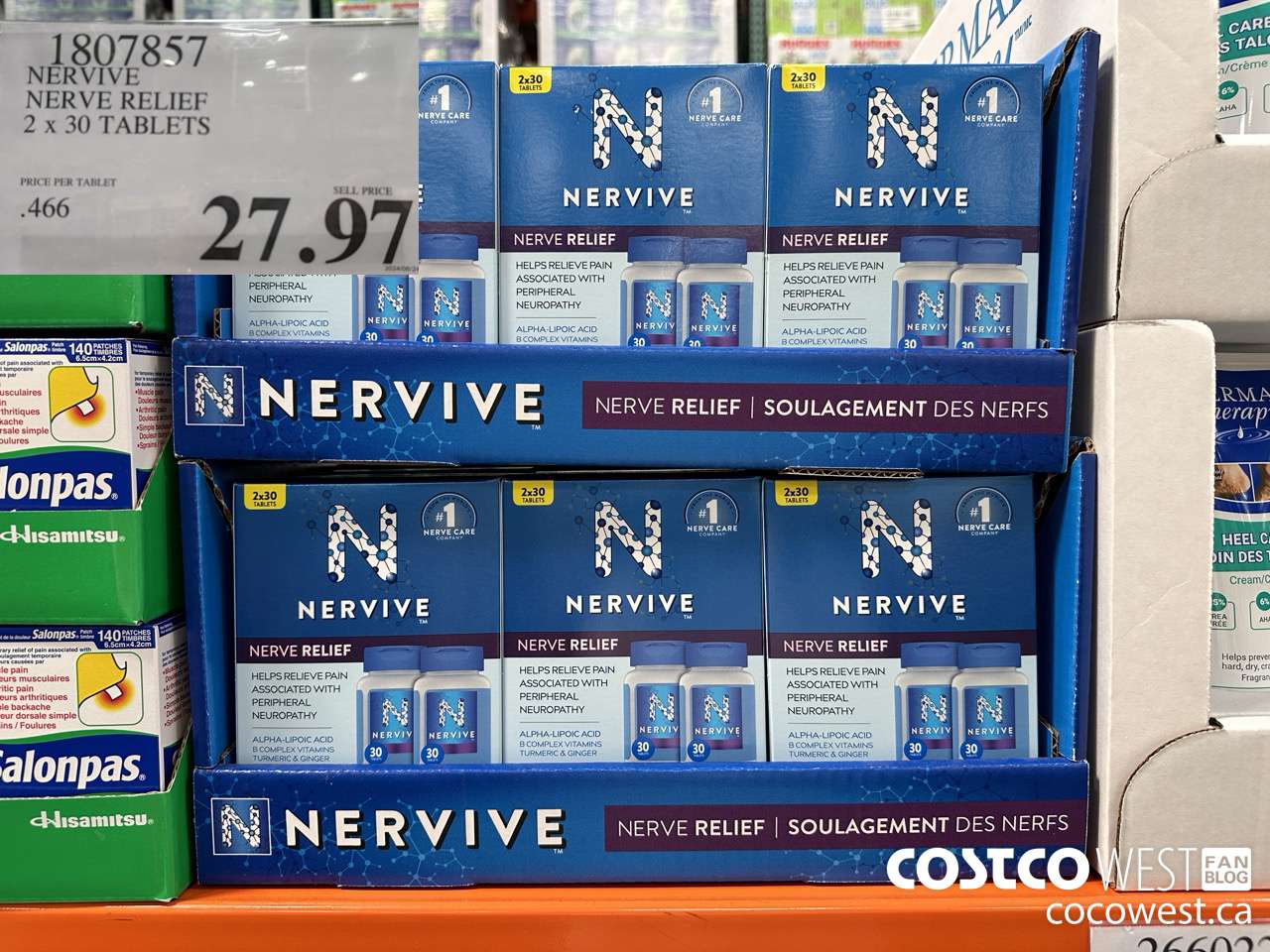1807857 NERVIVE NERVE RELIEF 2 x 30 TABLETS $29.97