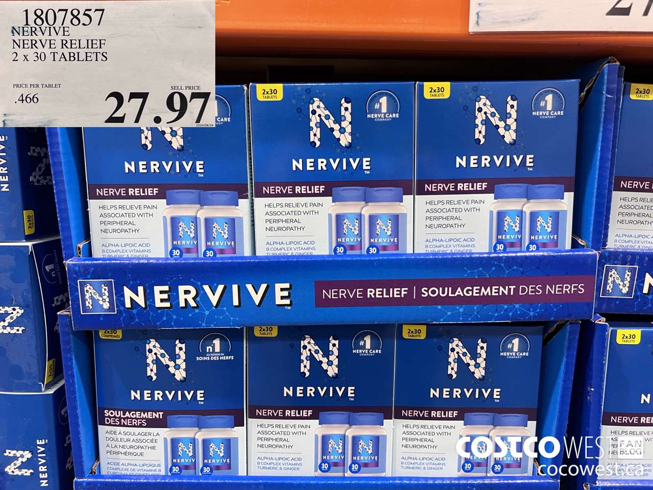 1807857 NERVIVE NERVE RELIEF 2 x 30 TABLETS $27.97