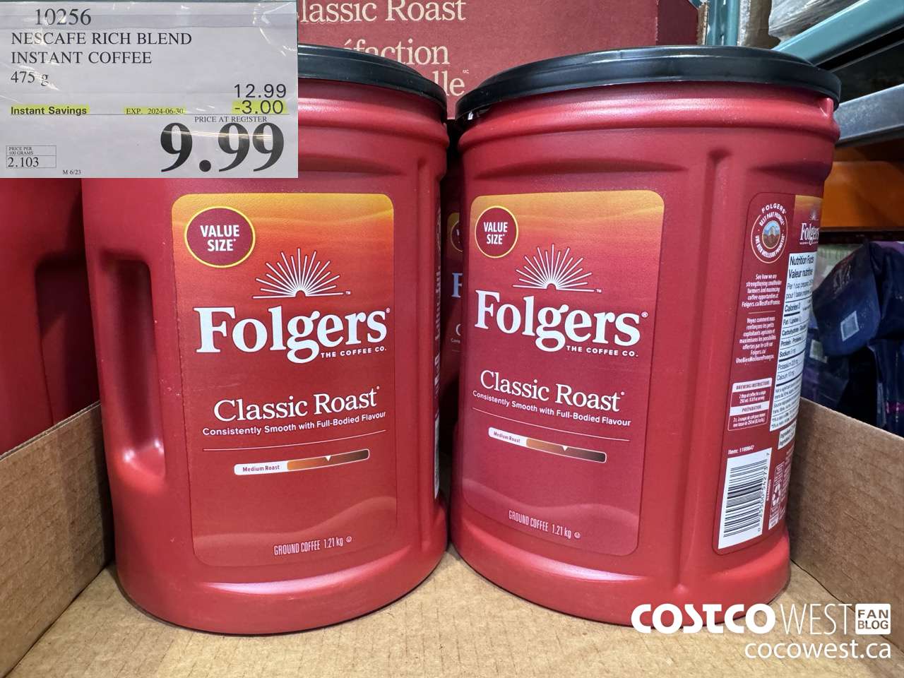 10256 NESCAFE RICH BLEND INSTANT COFFEE 475G ($3.00 INSTANT SAVINGS EXPIRES ON 2024-06-30) $9.99