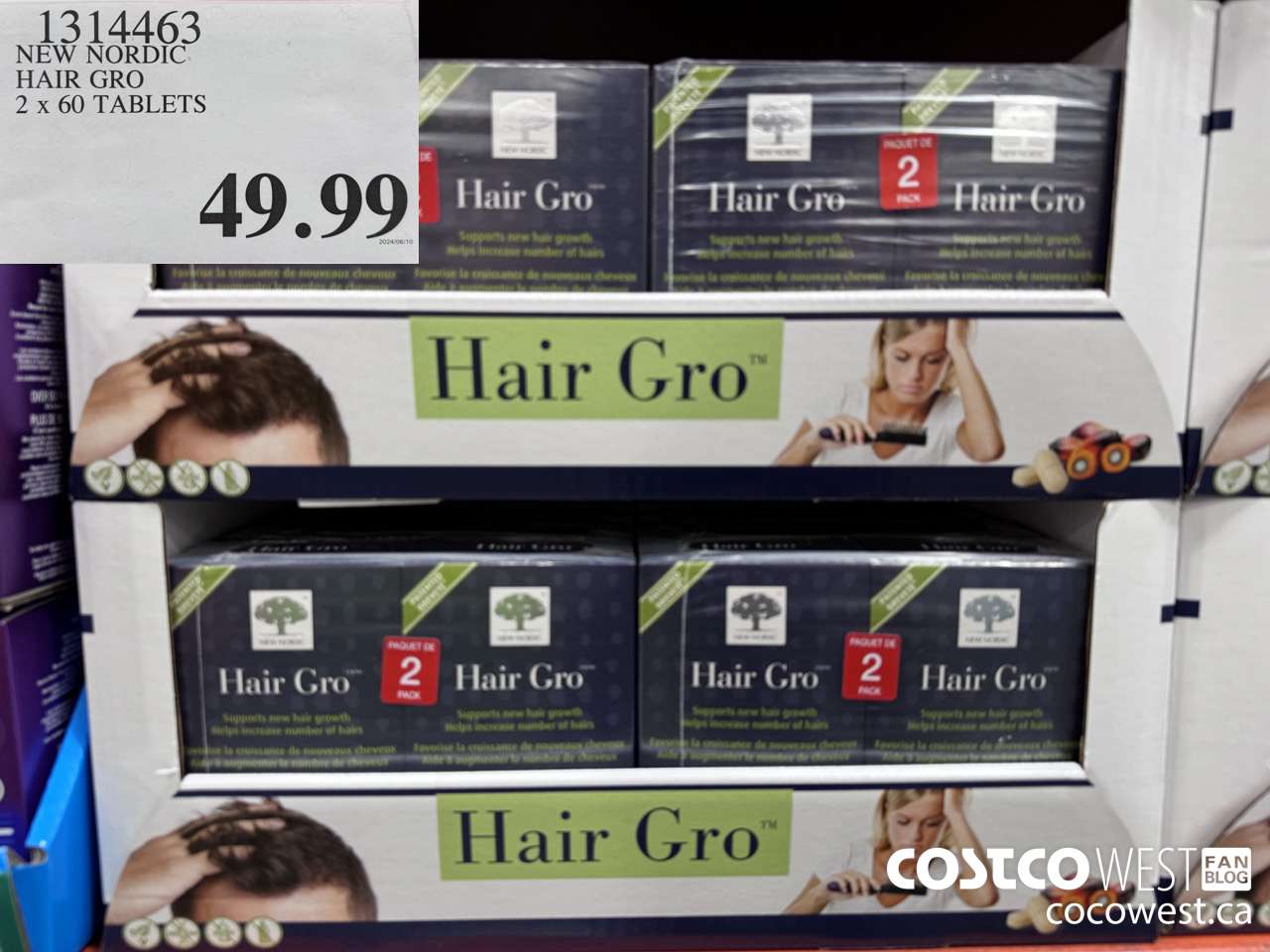 1314463 NEW NORDIC HAIR GRO 2 X 60 TABLETS $49.99