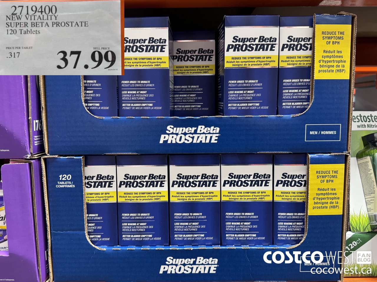 2719400 NEW VITALITY SUPER BETA PROSTATE 120 TABLETS $37.99