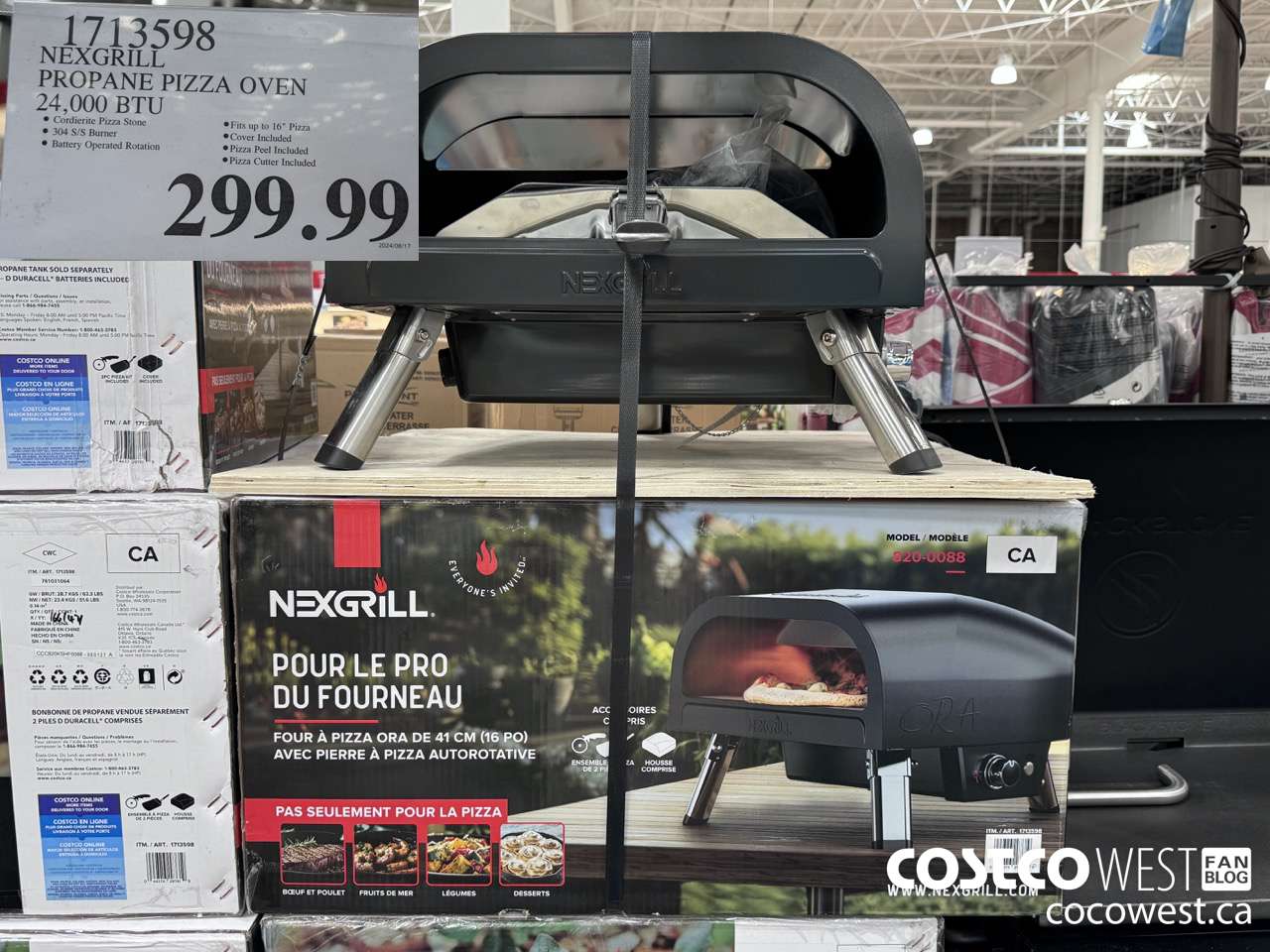1713598 NEXGRILL PROPANE PIZZA OVEN 20,000 BTU $299.99