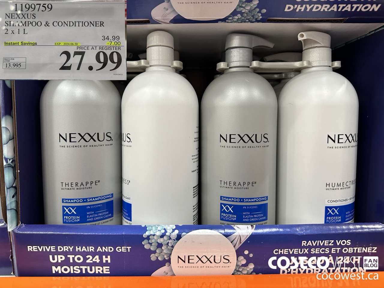 1199759 NEXXUS SHAMPOO & CONDITIONER 2 X 1L ($7.00 INSTANT SAVINGS EXPIRES ON 2024-06-30) $27.99