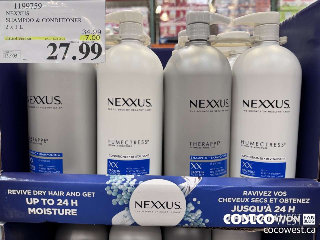 1199759 NEXXUS SHAMPOO & CONDITIONER 2 X 1L ($7.00 INSTANT SAVINGS EXPIRES ON 2024-06-30) $27.99