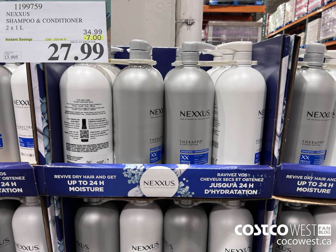 1199759 NEXXUS SHAMPOO & CONDITIONER 2 X 1L ($7.00 INSTANT SAVINGS EXPIRES ON 2024-06-30) $27.99