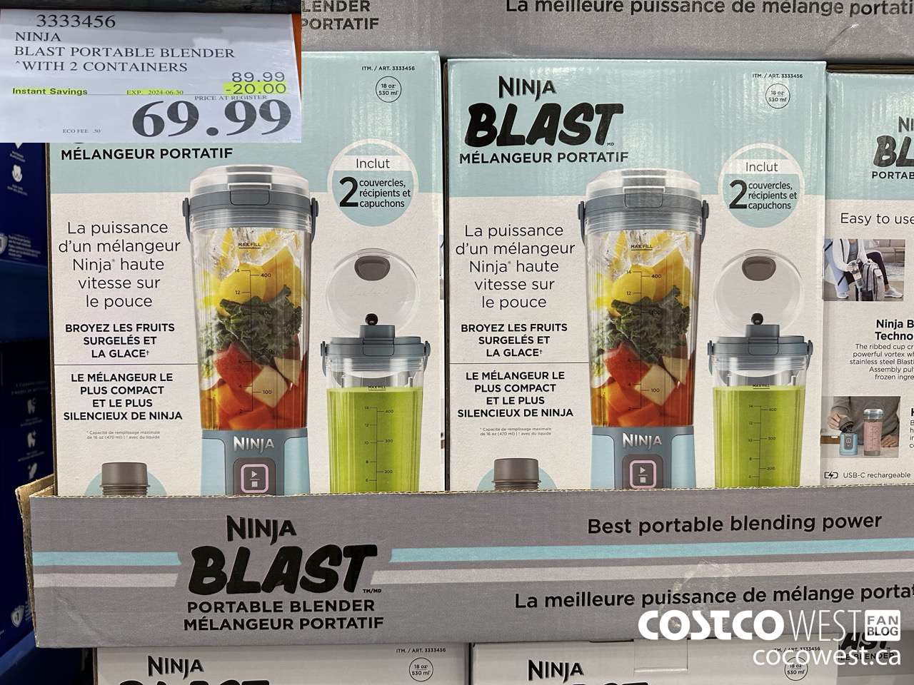 3333456 NINJA BLAST PORTABLE BLENDER WITH 2 CONTAINERS ($20.00 INSTANT SAVINGS EXPIRES ON 2024-06-30) $69.99