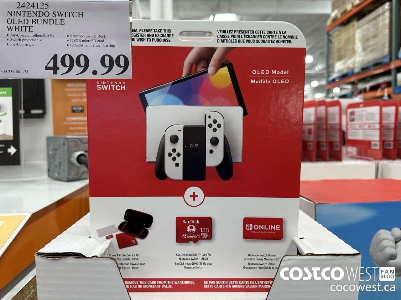 2424125 NINTENDO SWITCH OLED BUNDLE WHITE $499.99