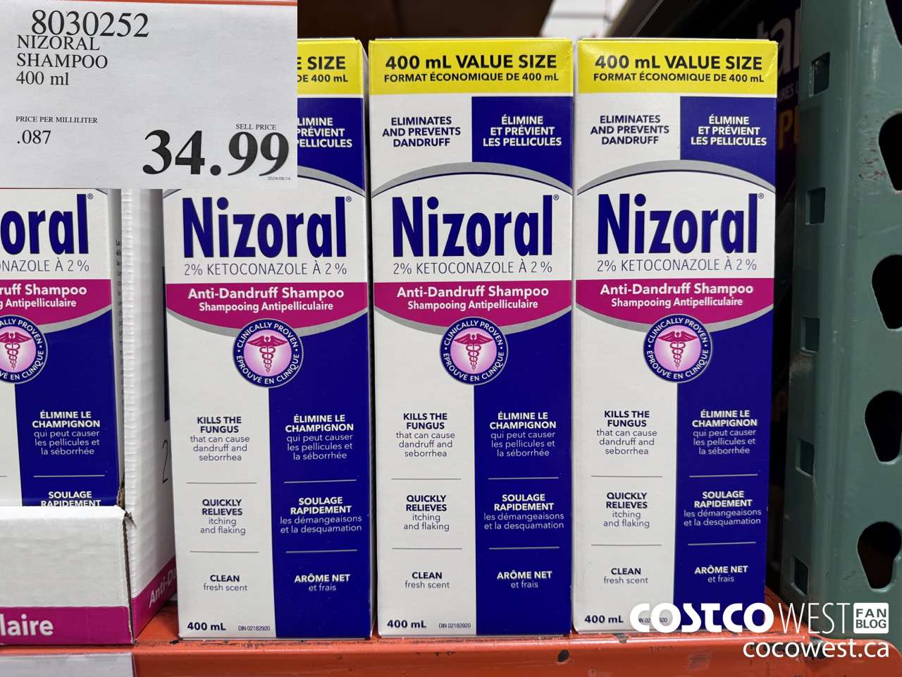 8030252 NIZORAL SHAMPOO 400ML $34.99