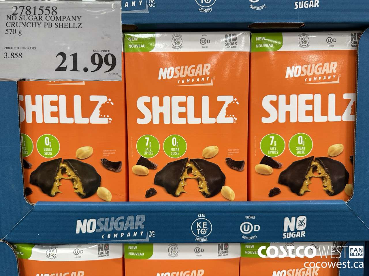 2781558 NO SUGAR COMPANY CRUNCHY PB SHEELZ 570G $21.99