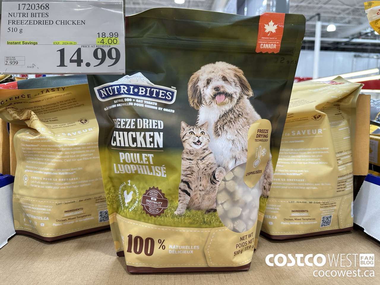 1720368 NUTRI BITES FREEZEDRIED CHICKEN 510G ($4.00 INSTANT SAVINGS EXPIRES ON 2024-06-23) $14.99