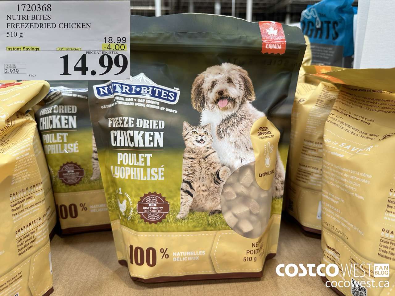 1720368 NUTRI BITES FREEZEDRIED CHICKEN 510G ($4.00 INSTANT SAVINGS EXPIRES ON 2024-06-23) $14.99