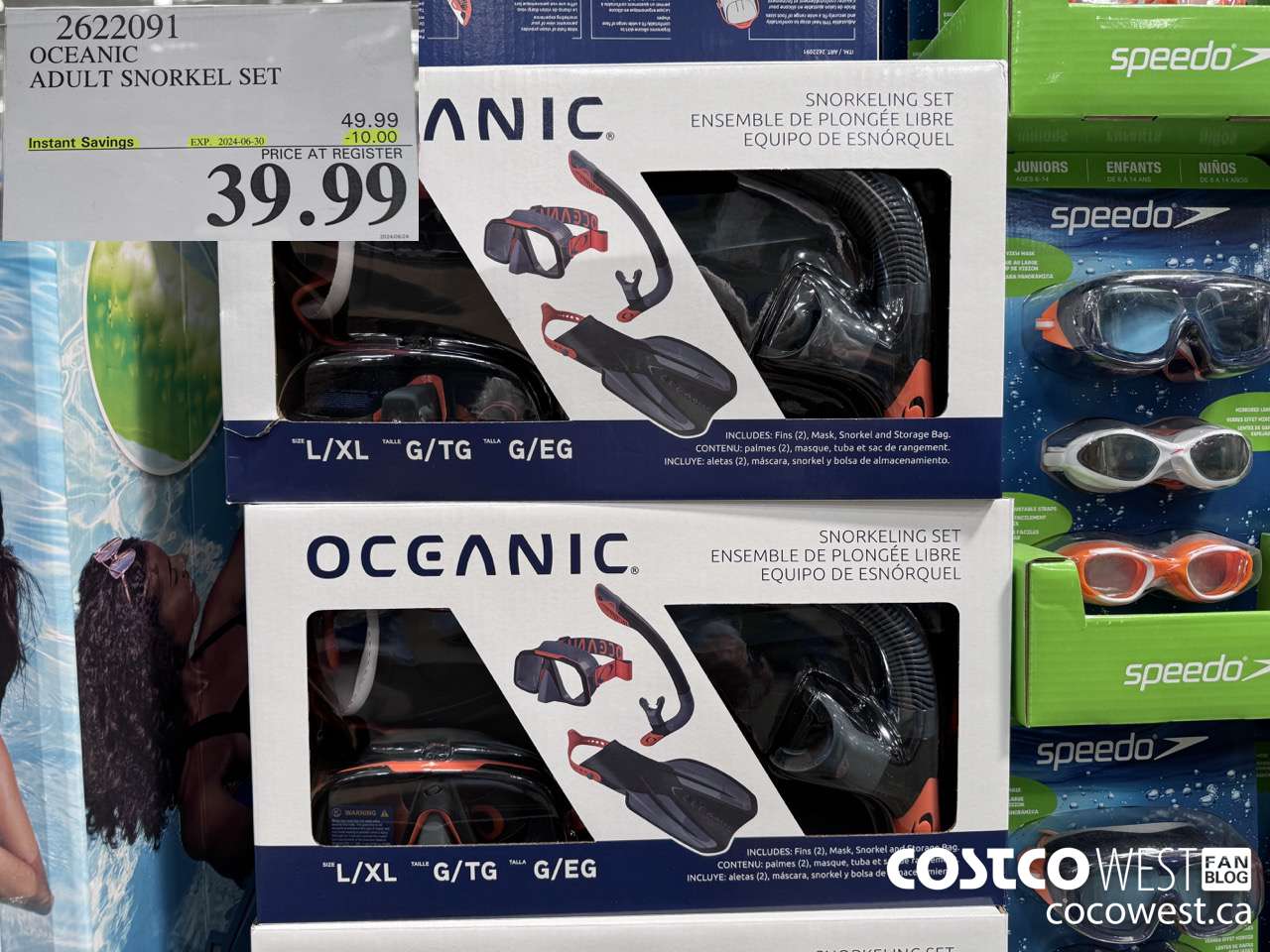 2622091 OCEANIC ADULT SNORKEL SET ($10.00 INSTANT SAVINGS EXPIRES ON 2024-06-30) $39.99