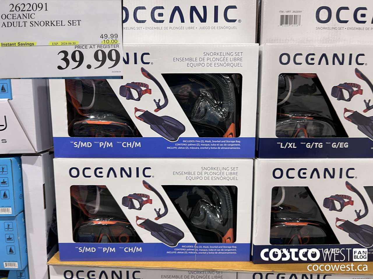 2622091 OCEANIC ADULT SNORKEL SET ($10.00 INSTANT SAVINGS EXPIRES ON 2024-06-30) $39.99