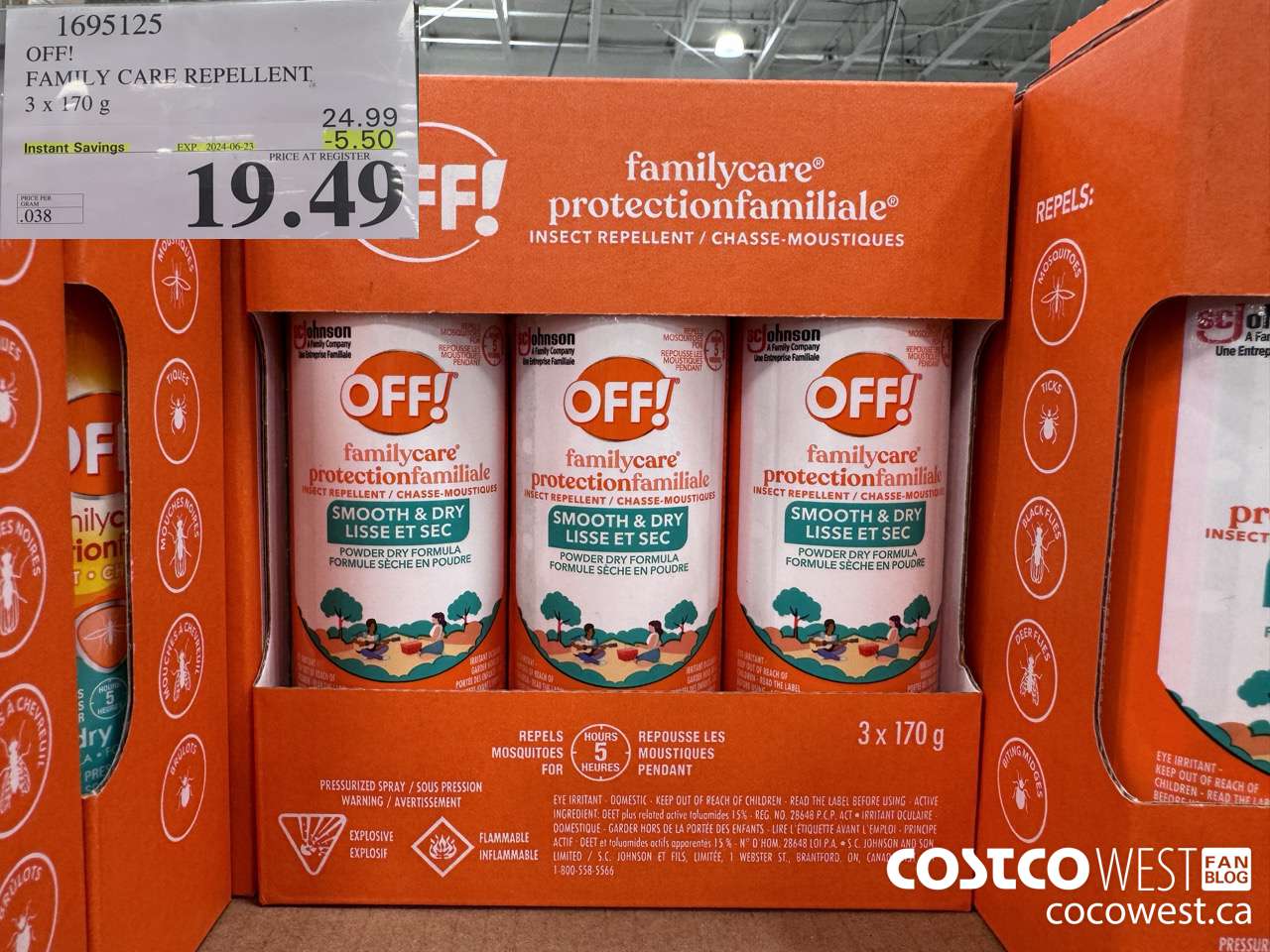 1695125 OFF! FAMILY CARE REPELLENT 3 PACK 3x 170mL ($5.50 INSTANT SAVINGS EXPIRES ON 2024-06-23) $19.49