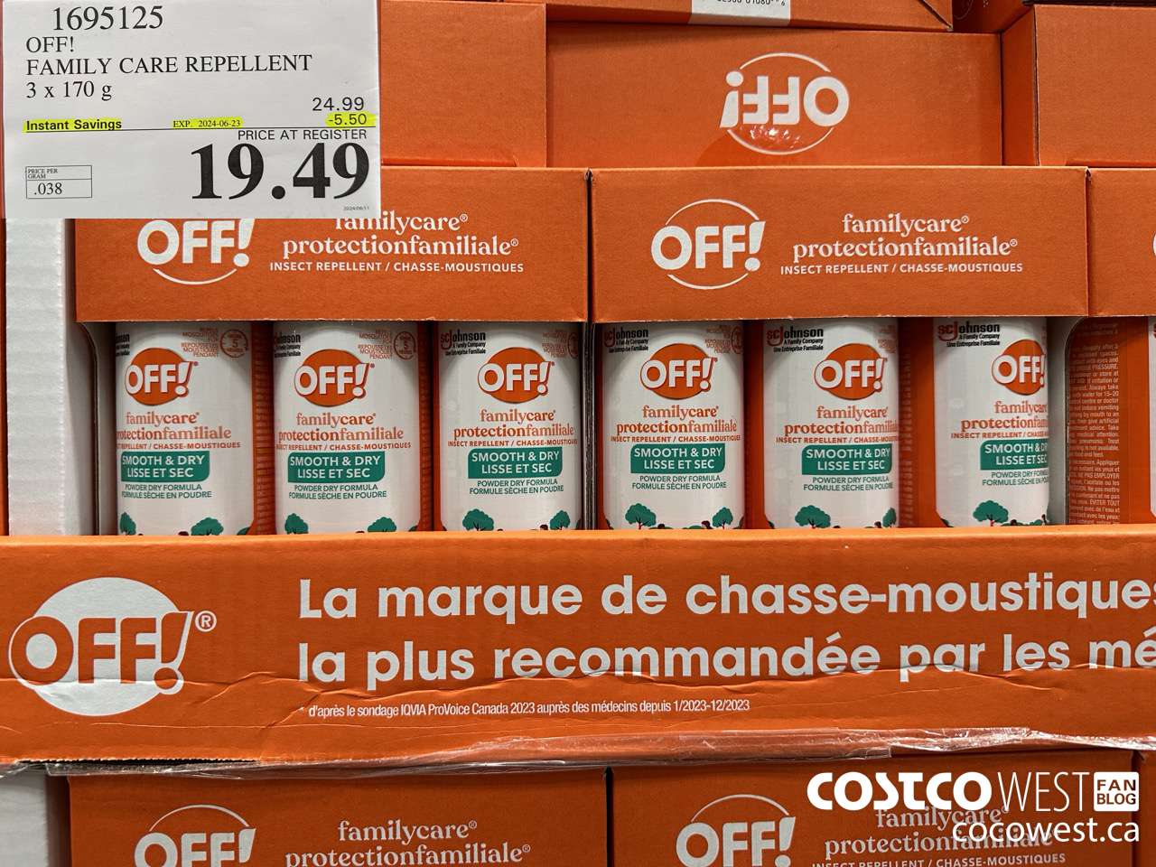 1695125 OFF! FAMILY CARE REPELLENT 3 PACK 3x 170mL ($5.50 INSTANT SAVINGS EXPIRES ON 2024-06-23) $19.49