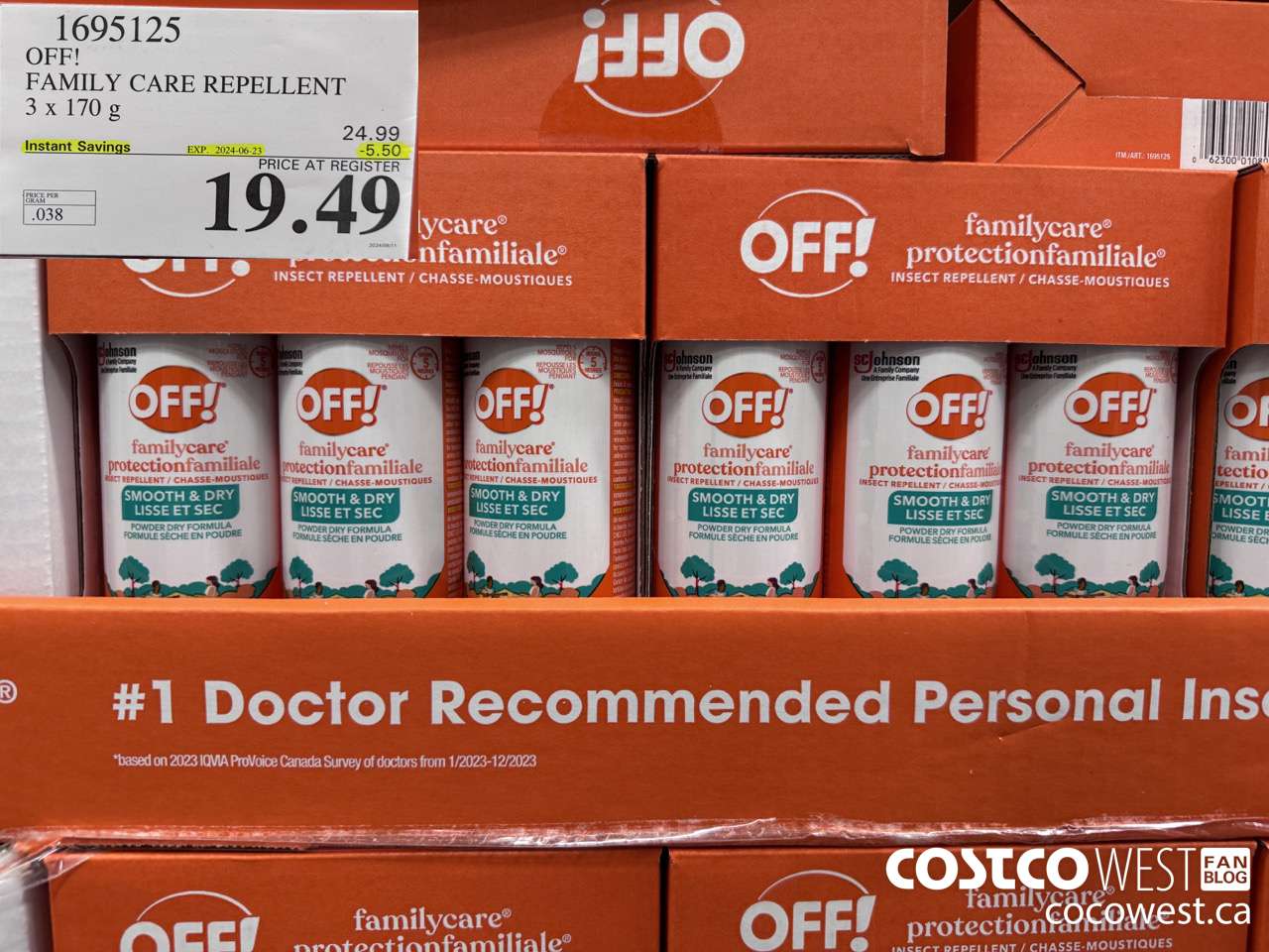 1695125 OFF! FAMILY CARE REPELLENT 3 PACK 3x 170mL ($5.50 INSTANT SAVINGS EXPIRES ON 2024-06-23) $19.49