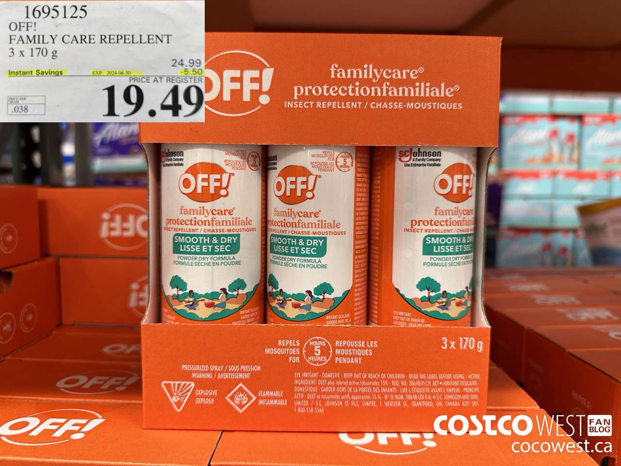 1695125 OFF! FAMILY CARE REPELLENT 3 PACK 3x 170mL ($5.50 INSTANT SAVINGS EXPIRES ON 2024-06-30) $19.49