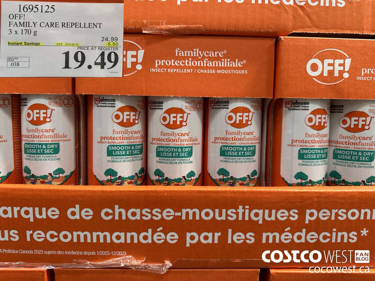 1695125 OFF! FAMILY CARE REPELLENT 3 PACK 3x 170mL ($5.50 INSTANT SAVINGS EXPIRES ON 2024-06-30) $19.49