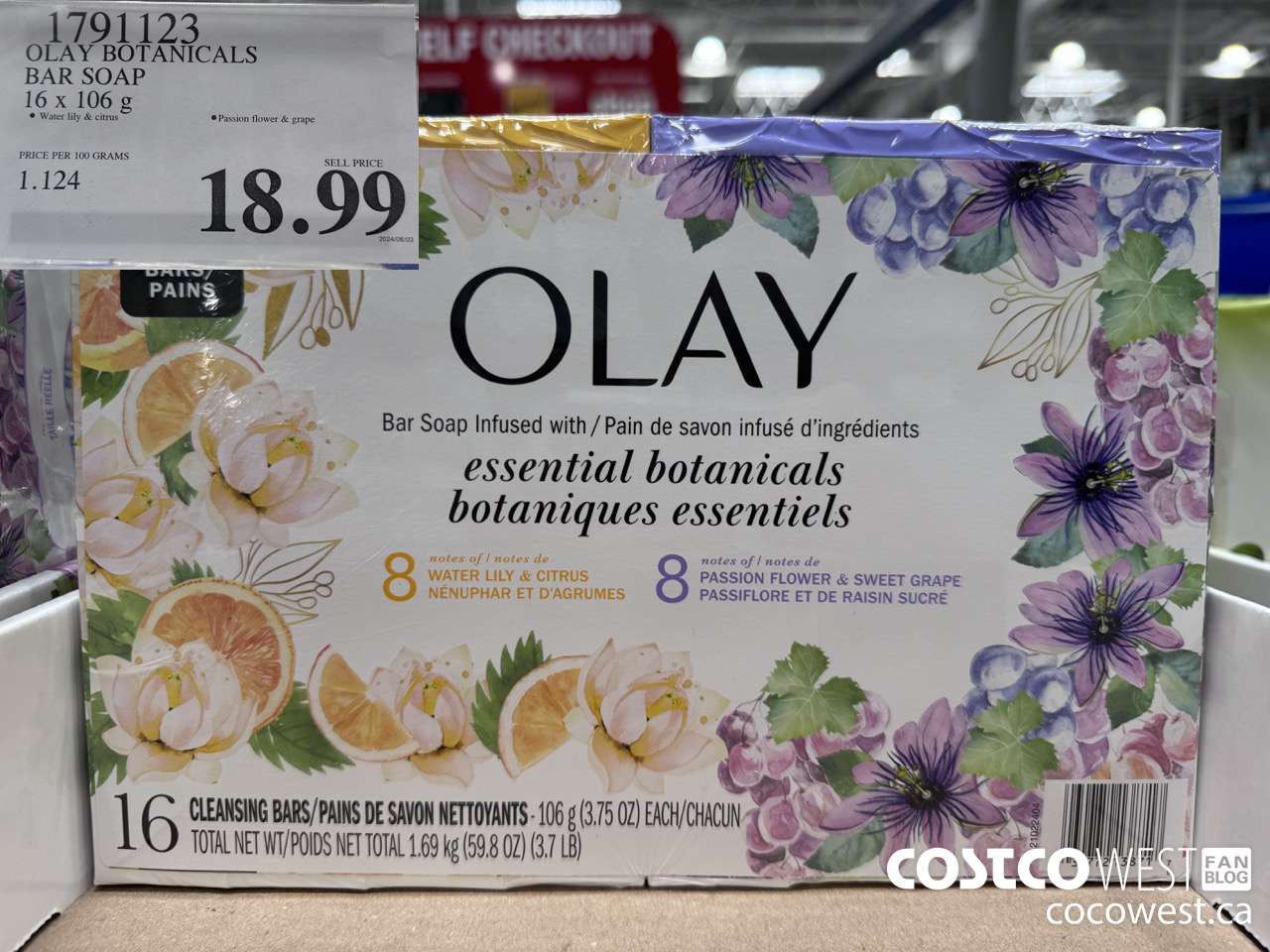 1791123 OLAY BOTANICALS BAR SOAP 16 x 106 5 $18.99