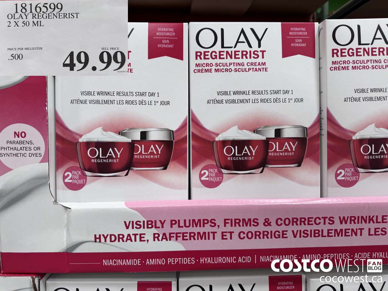 1816599 OLAY REGENERIST 2 X 50ML $49.99