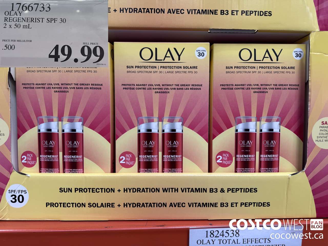 1766733 OLAY REGENERIST SPF 30 2 X 50 ML $49.99