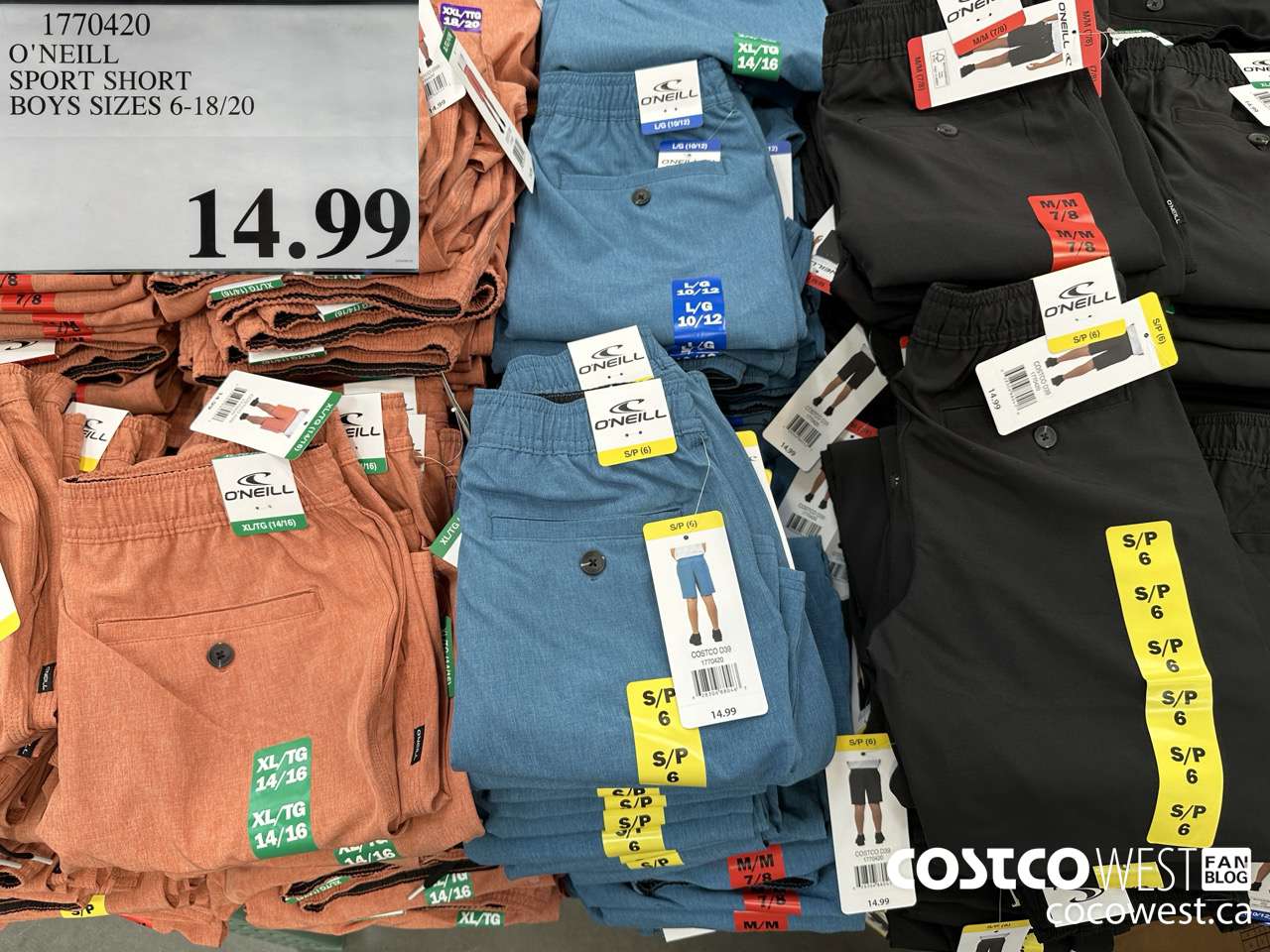 1770420 O'NEILL SPORT SHORT BOYS SIZES 6-18/20 $14.99