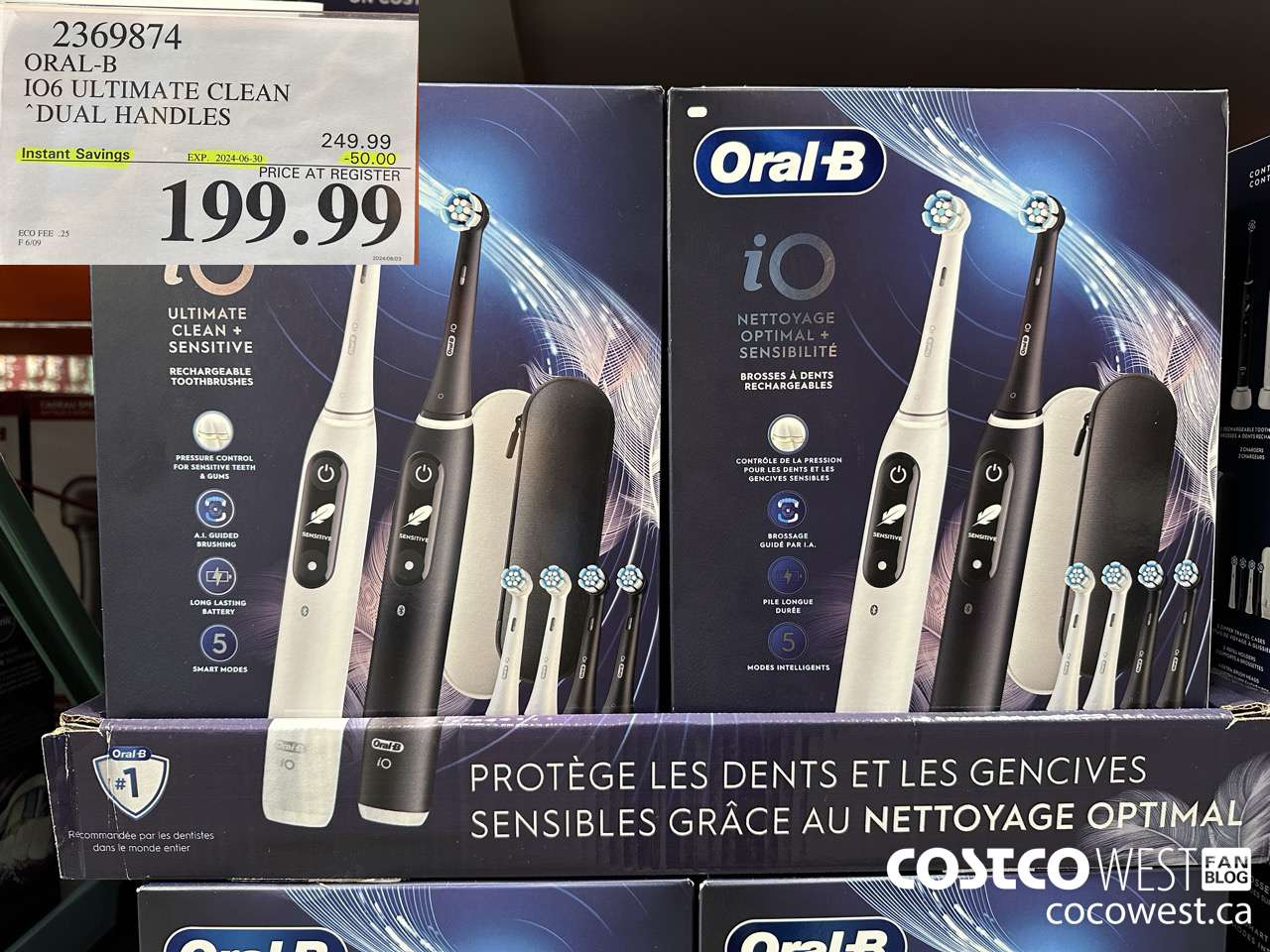 2369874 ORAL-B IO6 ULTIMATE CLEAN DUAL HANDLES ($50.00 INSTANT SAVINGS EXPIRES ON 2024-06-30) $199.99