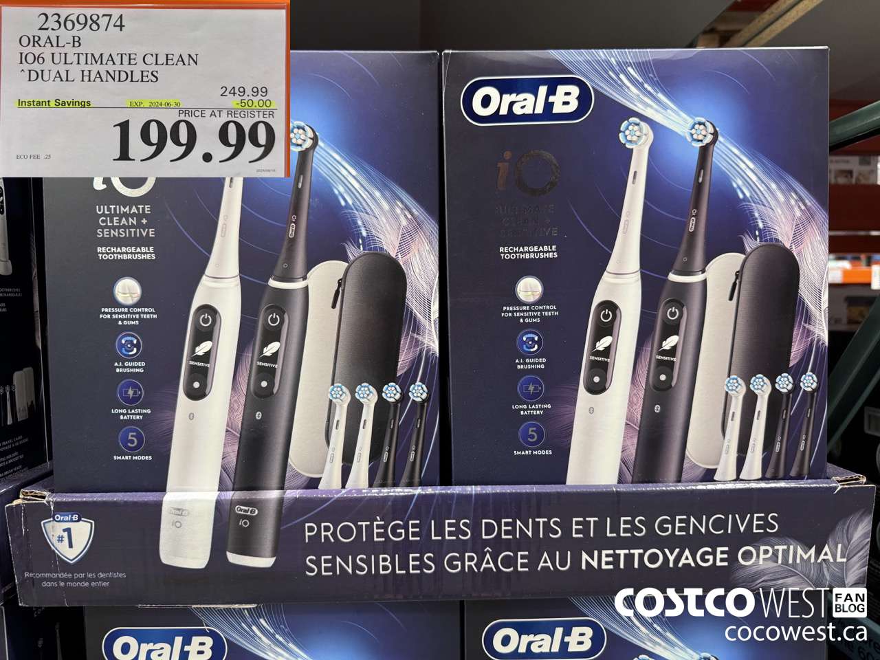2369874 ORAL-B IO6 ULTIMATE CLEAN DUAL HANDLES ($50.00 INSTANT SAVINGS EXPIRES ON 2024-06-30) $199.99